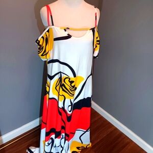 Vibrant Abstract Maxi Dress